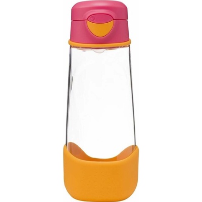 Sport láhev na pití 600 ml- růžová/oranžová
