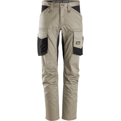 Snickers Workwear Nohavice AllroundWork Stretch bez kolenných vreciek béžovej