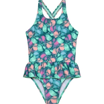 Color Kids Swimsuit W. Skirt AOP-8714-Cabbage Zelená