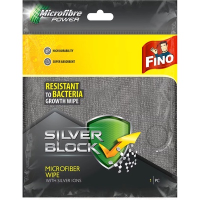 FINO микрофибърна кърпа, Silver Block, 1 брой