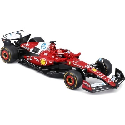 Bburago RACE F1 v dekorativním boxu Ferrari SF25 2025 16 Charles Leclerc 1:43