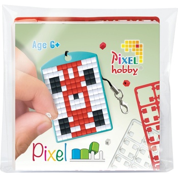 Pixelhobby Мозайка с пиксели Pixelhobby, Ключодържател - Червена кола (23112)