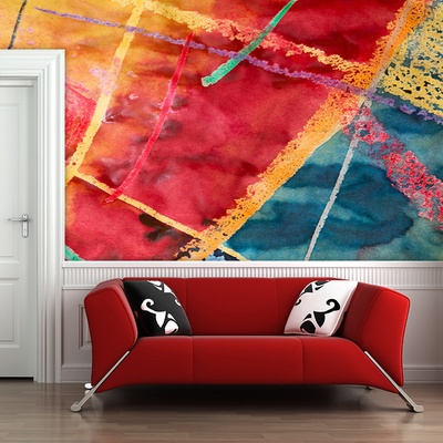 Tapeta SABLIO Barevné čáry, rozměry 336x220 cm