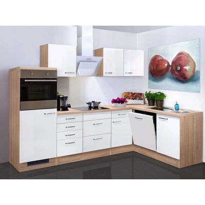 Flex Well Kuchyňa Valero 280x170 cm/typ2 chlad./rúra/var.doska/digestor/umývačka