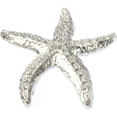 Brož mořská hvězda Swarovski Rhodium