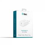 Ttec Адаптер 220 V ttec SmartCharger PD Travel Charger 30W USB-C - Бял