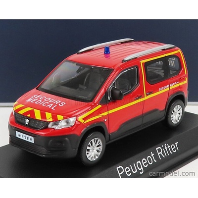 Norev Peugeot Rifter Pompiers Secours Medical 2019 Červená Žlutá 1:43