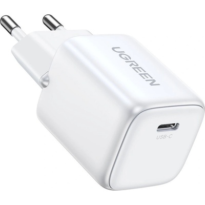 UGREEN Захранване за ел. мрежа с USB-C изход с технология за бързо зареждане (бял) - Ugreen Nexode GaN Fast Wall Charger 30W
