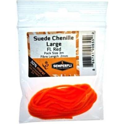 Semperfli Šenylka Suede Chenille Large Fl Red 2mm