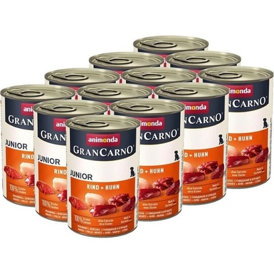 Animonda Gran Carno Original Junior hovädzie + kura 12 x 400 g