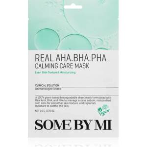 Some By Mi AHA BHA PHA Calming Care Mask успокояваща платнена маска за проблемна кожа унисекс 1 бр
