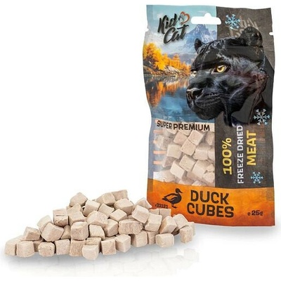 KIDDOG KIDCAT SUPER PREMIUM 100% freeze dried DUCK CUBES kachní maso mrazem sušené 25 g