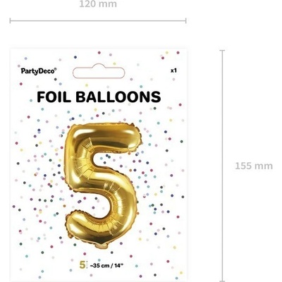 RAPPA Balonek nafukovací 5 35 cm fóliový