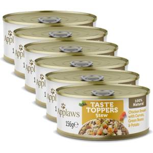 Applaws Dog Taste Toppers Stew Пилешко гювеч с моркови, боб и картофи 6 x 156 г