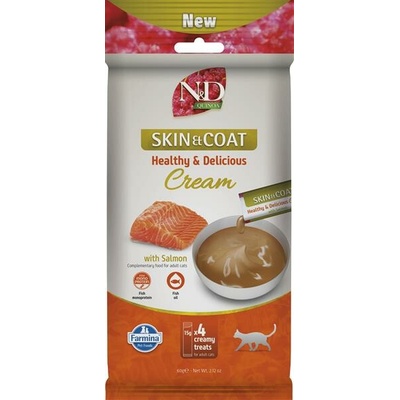 Farmina Creamy N&D Quinoa Cat Skin & Coat with Salmon Adult maškrta pre mačky 60 g