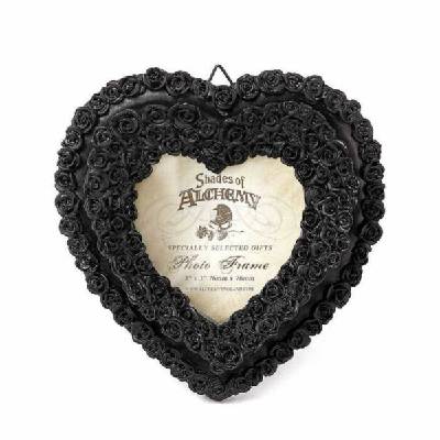 декорация (рамка за снимки) ALCHEMY GOTHIC - Black Rose Heart - SA21
