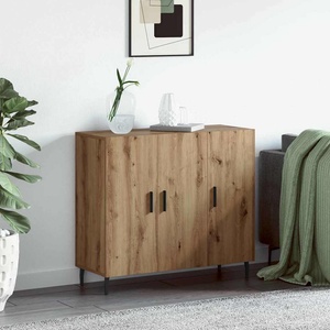 vidaXL Служебен шкаф Дъб 90 x 34 x 80 см Инженерна дървесина (879587)