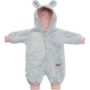 New Baby Luxusní dětský zimní overal New Baby Teddy bear šedý šedá