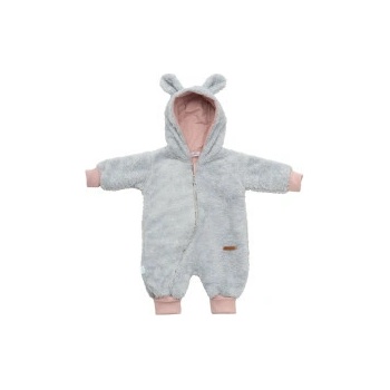 New Baby Luxusní dětský zimní overal New Baby Teddy bear šedý šedá
