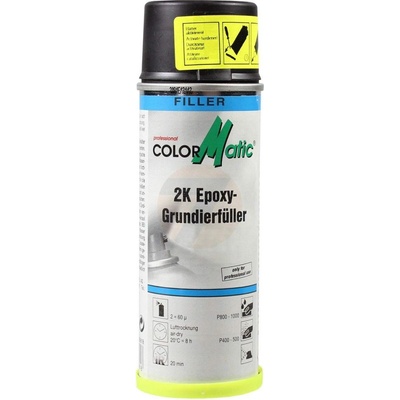 ColorMatic 2K Epoxy Primer čierny dvojzložkový rýchloschnúci základný náter v spreji 200ml