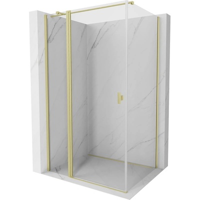 Mexen Mist T душ кабина с отваряща се врата 105 x 90 см, прозрачна, злато четкано - 8A4T-105-090-55-00 (8A4T-105-090-55-00)