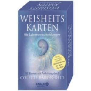 Droemer/Knaur Weisheitskarten für Lebensentscheidungen, 52 Orakelkarten m. Anleitungsbuch | Colette Baron-Reid, Horst Kappen