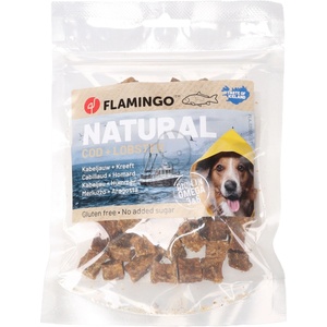 Flamingo Nature Snacks лакомства на кубчета за кучета - треска, омар 75 г