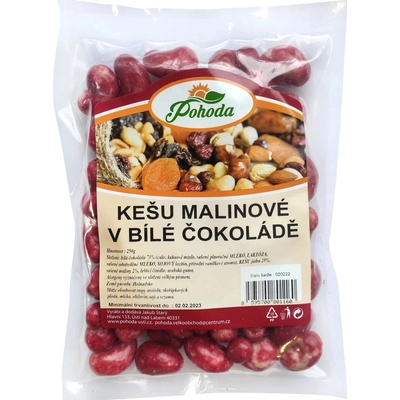 Velkoobchod Pohoda Malinové kešu v bílé čokoládě 250 g