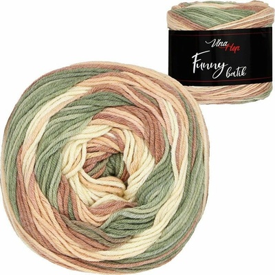 VLNA HEP Funny batik 9828 odstíny béžové+khaki