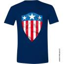 Captain America tričko Cracked Long Shield Navy