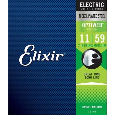 Elixir 11/59 OPTIWEB Anti-Rust (7-string Medium)