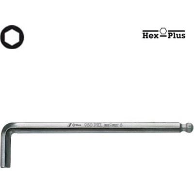 Wera Klíč zástrčný šestihranný imbus 1/4" x 190/34mm L-klíč s kuličkou 05022080001