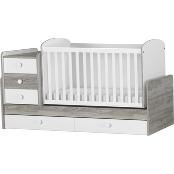 Arbor Трансформиращо се легло Arbor - Baby & Junior, 179 х 77 cm, дъб невада + бял (BJ23244)