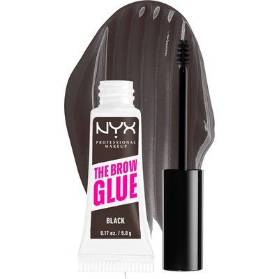 NYX Professional Makeup The Brow Glue Instant Brow Styler tónovací gel na obočí s extrémní fixací 05 Black 5 g