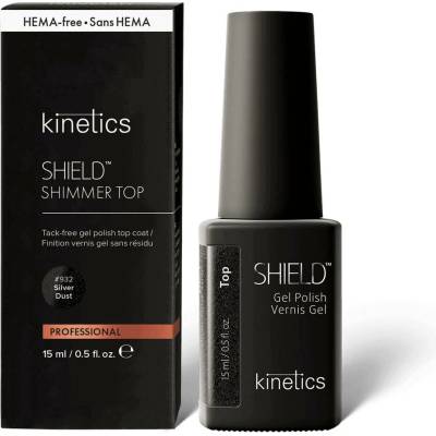 Kinetics Shield Shimmer top coat 932 Silver Dust bezvýpotkový No Hema 15 ml