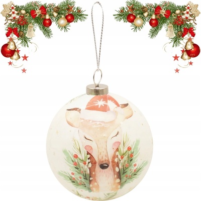 H&S Decoration VIANOČNÁ GUĽA DEKORAČNÁ ĽAHKÁ VIANOČNÁ DEKORÁCIA NA STROMČEK JELONEK - 8 cm