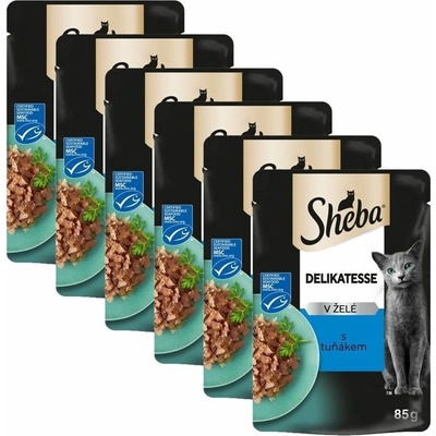 Sheba Delikatesse s tuňákem v želé 6 x 85 g