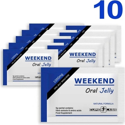 CUPID LABS 10бр. Ядящо се желе за ерекция WEEKEND Oral Jelly 5gr