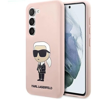 KARL LAGERFELD Кейс Karl Lagerfeld KLHCS23MSNIKBCP за Samsung Galaxy S23 Plus S916, твърд, розов / розов, Silicone Ikonik (KXG0055738)