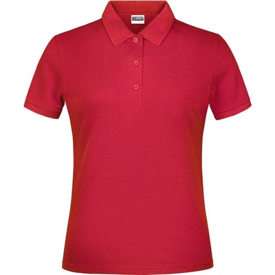 James & Nicholson JN 791 Dámske piqué polo červená