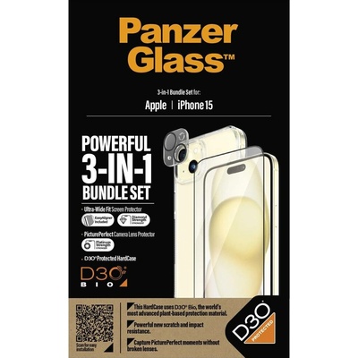 PanzerGlass Bundle 3-in-1 Apple iPhone 15