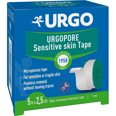 Urgo UrgoPORE Náplast netkaný textil 5 m x 2,5 cm