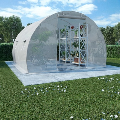 vidaXL 45749 Skleník s ocelovou konstrukcí 9 m² 300 x 300 x 200 cm – Zbozi.Blesk.cz