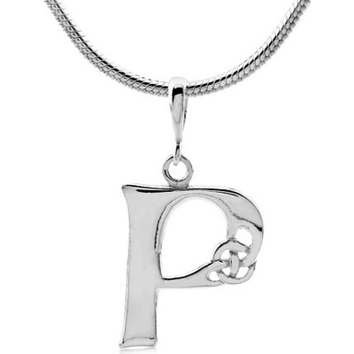 Keltský stříbrný přívěsek písmeno P PRMP13869