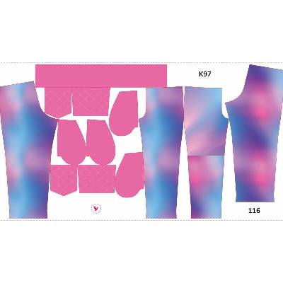 Takoy Panel se střihem rozšířené softshellové kalhoty pastelový gradient 116
