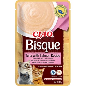 Inaba Foods Cat Ciao Bisque кремообразно пюре за котки - риба тон, сьомга 40 г