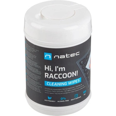 NATEC Cleaning Wipes Raccoon 10x10см (NSC-1796)
