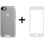 REMAX Стъклен протектор with soft edges + Case Remax Crystal, for iPhone 7/8 Plus, Black - 52333 (DE-52333)