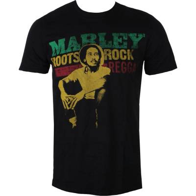 ROCK OFF мъжка тениска Bob Marley - корени, Рок, реге - Черен - ROCK OFF - BMATS17MB