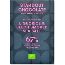 Standout Chocolate 67% LIQUORICE AND BEECH SMOKED SEA SALT BIO 50 g